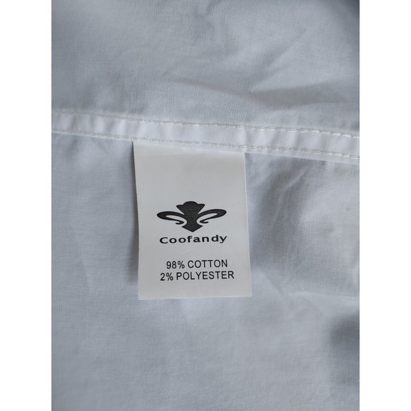 Mens Coofandy White W/Black Embroidery LS Western Cowboy Rodeo Shirt Size XXL - Picture 7 of 10